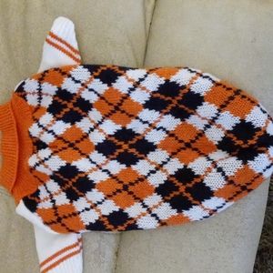 Navy and Orange Doggy Sweater